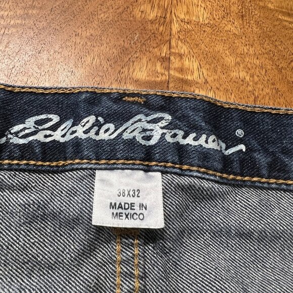 Eddie Bauer Jeans Men’s Size 38x32 Original Straight Fit Blue Jeans  Denim Pants - Picture 6 of 7